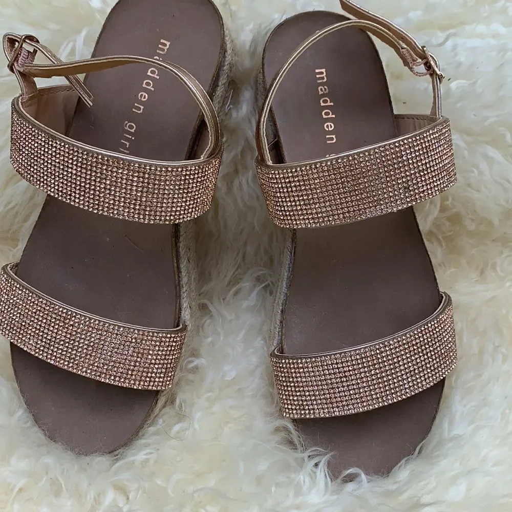 Madden girl rhinestone platform espadrille sandals
